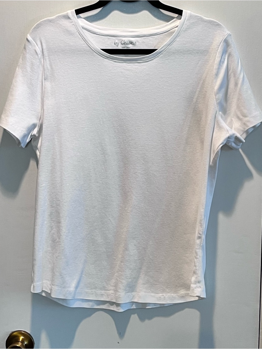 Chico's White Crewneck Short Sleeve Tee